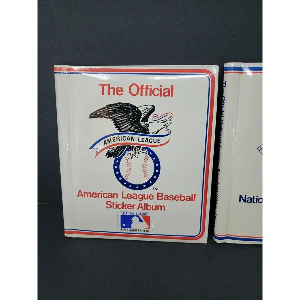 American & National League Baseball Sticker Albums MLB Vintage 1983 Imperial Toy